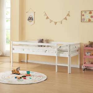 Lit enfant Siikalatva Blanc - Bois massif - Bois/Imitation - 96 x 83 x 205 cm