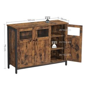 Sideboard Braun - Holzwerkstoff - 35 x 75 x 100 cm