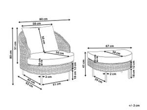 Chaise de jardin ARCILLE Pêche - Rose foncé - Blanc