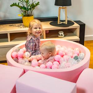 Spielplatz aus Schaumstoff Hellrosa - Perlweiß - Pink - Himmelblau - Anzahl Teile im Set: 200