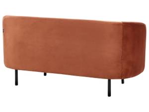 2-Sitzer Sofa LOEN Schwarz - Orange - Textil