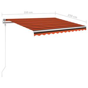 Markise 3006542-2 Braun - Orange - Metall - 250 x 250 x 350 cm