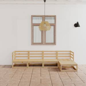 Garten-Lounge-Set (5-teilig) 3009925-2 Braun - Massivholz - Holzart/Dekor - 70 x 30 x 70 cm