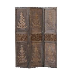 Paravent rustique en 3 parties 1890 Marron - En partie en bois massif - 120 x 170 x 2 cm