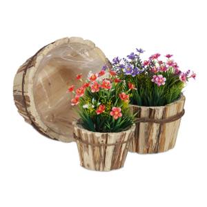 Pot de fleurs en bois 3 tailles Marron - Bois manufacturé - 30 x 17 x 30 cm