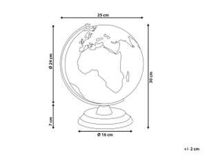 Globe VESPUCCI Jaune - Matière plastique - 25 x 30 x 25 cm