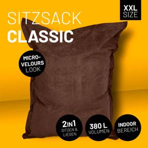 Sitzsack Luxury Braun