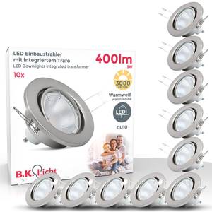 LED Einbauleuchten 10 Stk. BKL1035 Silber - Kunststoff - 33 x 7 x 12 cm