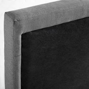 Boxspringbett MELINA Grau - Massivholz - Textil - 182 x 110 x 208 cm