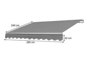 Ersatz-Bezug für Markise E31 Grau - Kunststoff - Textil - 285 x 1 x 240 cm
