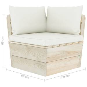 Garten-Lounge-Set (8-teilig) 3016490-19 Weiß - Holzwerkstoff - Holzart/Dekor - 60 x 30 x 60 cm