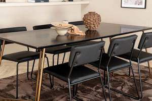 Essgruppe Pippi 18 (7-teilig) Schwarz - Massivholz - 90 x 75 x 190 cm