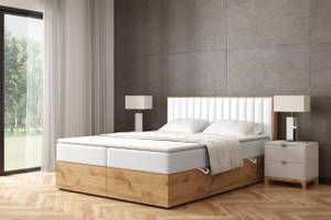 Boxspringbett LOLLY3 Hochglanz Weiß - Breite: 189 cm - H3