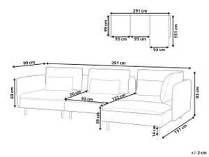 Modulsofa EGERIS 3-tlg Braun - Dunkelbraun - Armlehne davorstehend rechts