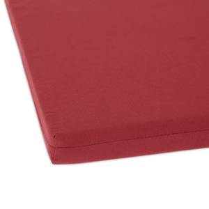 Lot de 4 coussins de siège Rouge - Matière plastique - Textile - 40 x 4 x 40 cm