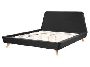 Doppelbett VIENNE Schwarz - Eiche Hell - Breite: 180 cm