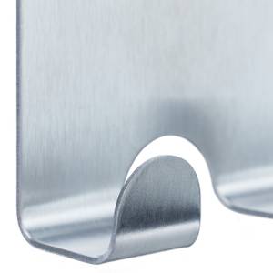 8 x Türhaken Edelstahl Silber - Metall - 7 x 7 x 5 cm