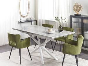 Table de salle à manger MOIRA Blanc - Bois manufacturé - 90 x 75 x 160 cm
