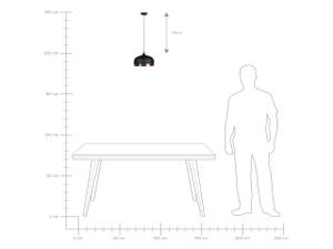 Pendelleuchten PARINA Schwarz - Weiß - Metall - 33 x 130 x 33 cm