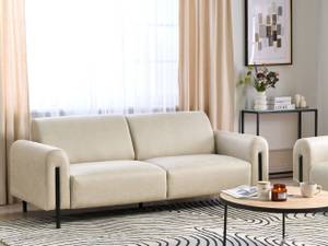 3-Sitzer Sofa ASKIM Beige - Schwarz