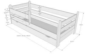 Kinderbett Ricky 90 x 200 cm