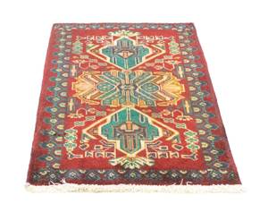 Turkaman - 89x63cm Rot - Naturfaser - 63 x 1 x 89 cm