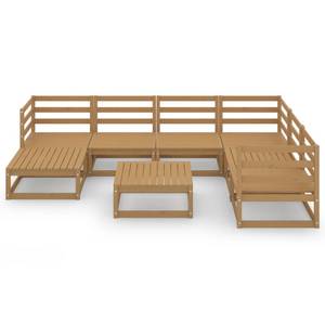 Garten-Lounge-Set (8-teilig) 3009814-1 Braun - Massivholz - Holzart/Dekor - 70 x 30 x 70 cm