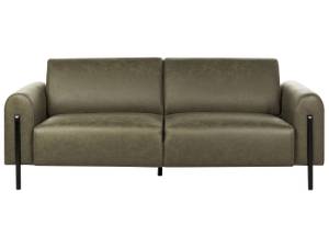 3-Sitzer Sofa ASKIM Schwarz - Dunkelgrün - Grün