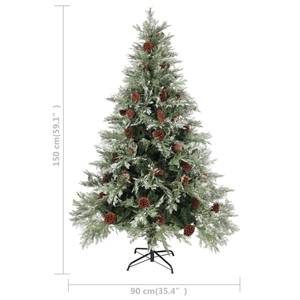 Künstlicher Weihnachtsbaum 3011493 Grün - Weiß - Metall - Kunststoff - 90 x 150 x 90 cm