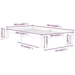 Bettrahmen 3013677 Braun - 104 x 204 cm