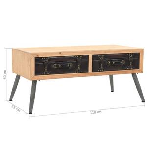 Couchtisch 245777 Braun - Holzwerkstoff - Massivholz - Holzart/Dekor - 110 x 50 x 50 cm