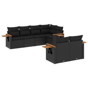 Gartensitzgruppe K661(7-tlg) Schwarz - Massivholz - 69 x 62 x 62 cm