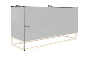 Sideboard SCORPION Schwarz - Massivholz - Holzart/Dekor - 140 x 75 x 38 cm