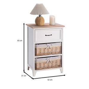 Nachttisch PROVENCE Braun - Massivholz - Holzart/Dekor - 42 x 63 x 31 cm