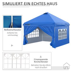 Pop-up Zelt 84C-275BU Blau - Textil - 300 x 284 x 300 cm