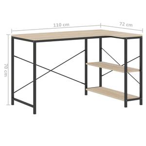 Bureau Marron - Bois manufacturé - Bois massif - 110 x 70 x 110 cm