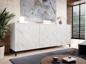 Sideboard Marmo Marmor Weiß Dekor