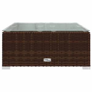 Garten-Lounge-Set (8-teilig) 3013636-7 Braun - Weiß - Metall - Polyrattan - 60 x 30 x 60 cm