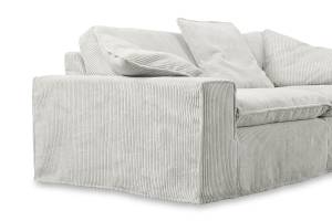 Sofa NETTA 3-Sitzer Cord Hellgrau