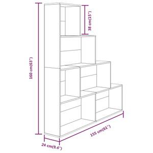 Bücherschrank 299906 Dunkelbraun