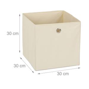 Lot de 4 bacs de rangement Beige - Argenté