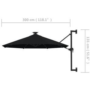 Parasol 3007587 Noir - Textile - 300 x 131 x 300 cm