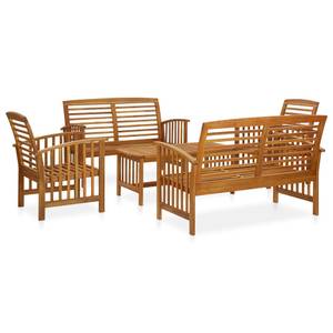 Garten-Lounge-Set (5-teilig) 3057973 Braun - Massivholz - Holzart/Dekor - 50 x 43 x 102 cm