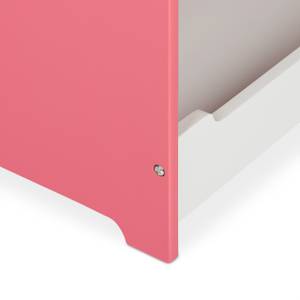 Kinderregal mit 5 Fächern Pink - Weiß - Holzwerkstoff - 63 x 60 x 30 cm