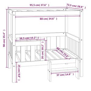 Lit pour chien 3016323-2 Blanc - 96 x 90 x 74 cm