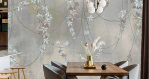 Fototapete BLUMEN Beton Optik Vintage 460 x 300 x 300 cm