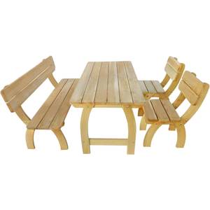 Gartenmöbel Set Braun - Massivholz - Holzart/Dekor - 150 x 86 x 60 cm