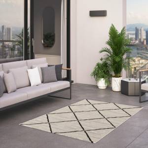 Tapis exterieur ENANTA 2 200x290 gris Gris - 200 x 290 cm