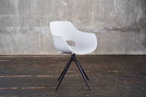 Chaise ZAJA, pivotante,matière plastique Blanc