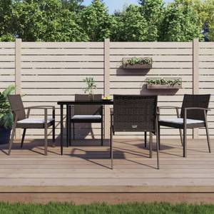 Gartenstuhl 3028936-2 (4er Set) Braun - Metall - Polyrattan - 56 x 83 x 57 cm